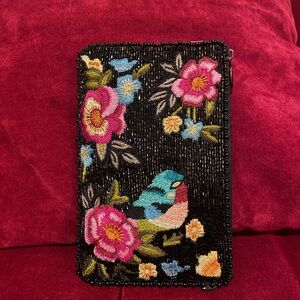 Mary Frances Night Garden Floral Beaded Phone Crossbody, Multi